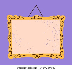 Picture frame hanging on the wall