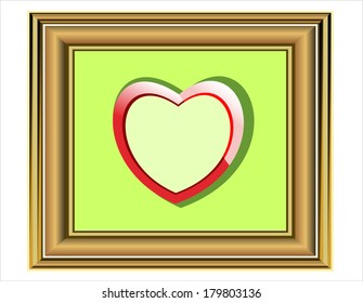 Picture frame with hearts