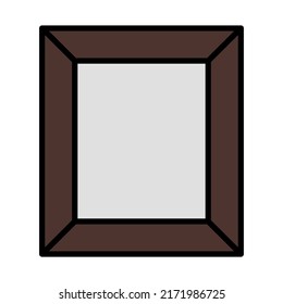 Picture Frame Icon. Editable Bold Outline With Color Fill Design. Vector Illustration.