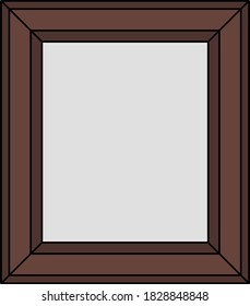Picture Frame Icon. Editable Outline With Color Fill Design. Vector Illustration.