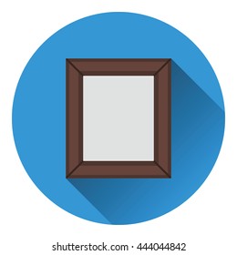 Picture frame icon. Flat color design. Vector illustration.