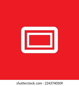 Picture frame icon, graphic resource template, vector illustration.