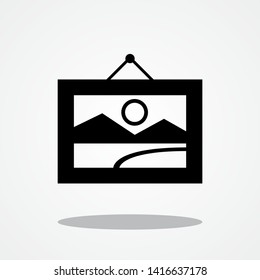 Picture Frame Icon with Gray Shadow