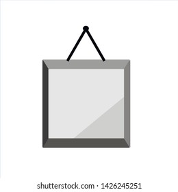 Picture frame icon isolated on white background. Vector art.