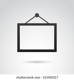 Picture Frame Icon Isolated On White Background. Vector Art.