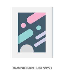 icono del marco de imagen en el diseño de ilustración del vector de fondo blanco