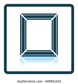 Picture frame icon. Shadow reflection design. Vector illustration.