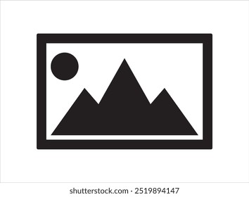 Imagen, marco, icono de Imagen icono de Vector aislado blanco