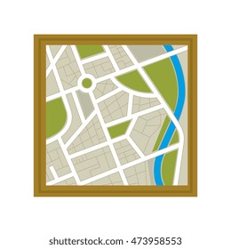 picture in a frame interior decoration object vector illustration