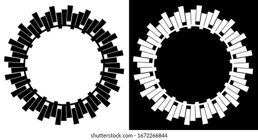 Picture frame isolated on Black and white background with clipping path.