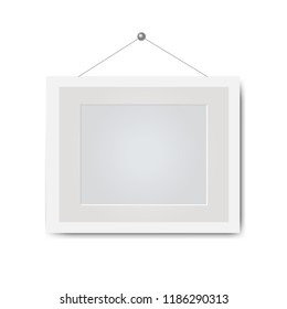 Picture Frame Isolated White Background With Gradient Mesh, Vector Illustration