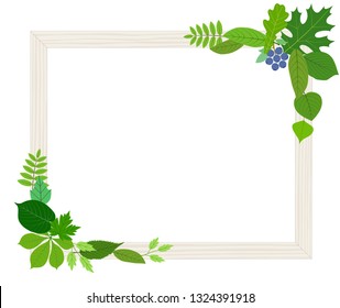 Picture frame with leaves