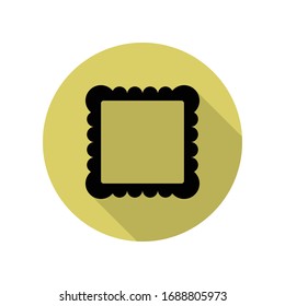 icono de sombra larga del marco de imagen. Glifo simple, vector plano de iconos web para ui y ux, sitio web o aplicación móvil