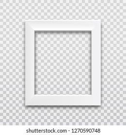 Picture frame on transparent background in vector format