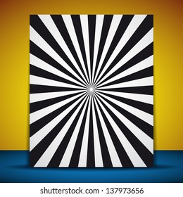 Picture frame with optical illusion - vector illustration