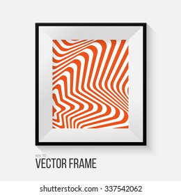 Picture frame with optical illusion. Vector illustration