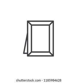 Picture Frame Outline Icon. Linear Style Sign For Mobile Concept And Web Design. Photo Frame Simple Line Vector Icon. Symbol, Logo Illustration. Pixel Perfect Vector Graphics