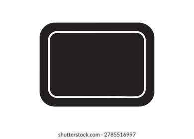 Picture Frame Silhouette Vector Icon
