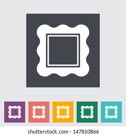Picture Frame. Single Flat Icon. Vector Illustration.