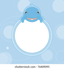 Picture frame or text. Blue Whale