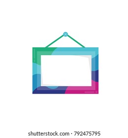 picture frame vector . colorful landscape border background