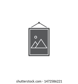 Picture frame vector icon isolated on white background