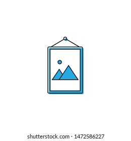 Picture frame vector icon isolated on white background