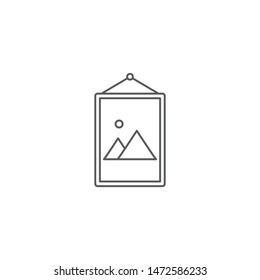 Picture frame vector icon isolated on white background