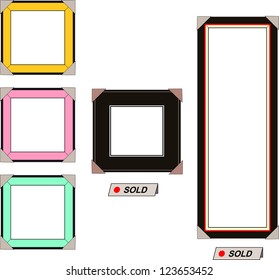 Picture frame , vector illustration.