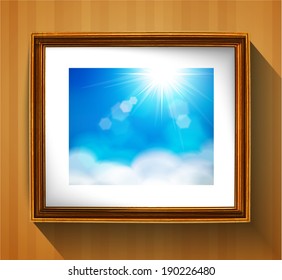 Picture frame. Vector illustration