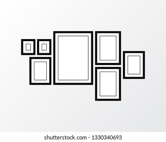 Picture frame vector. Photo art gallery