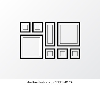 Picture frame vector. Photo art gallery