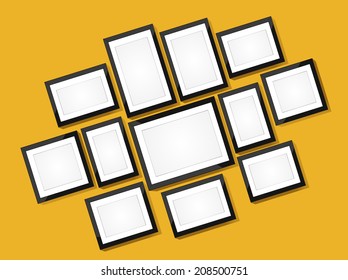 Picture frame vector. Photo art gallery 