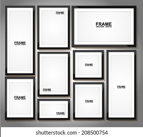 Picture frame vector. Photo art gallery 