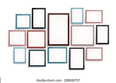 Picture frame vector. Photo art gallery 