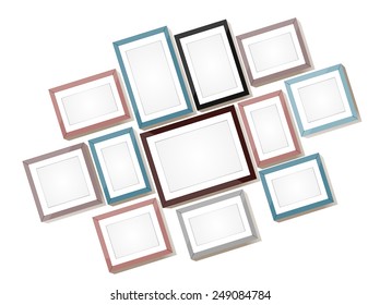 Picture frame vector. Photo art gallery 