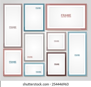 Picture frame vector. Photo art gallery 