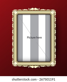 Picture frame vector. Photo art gallery. vector illustration.