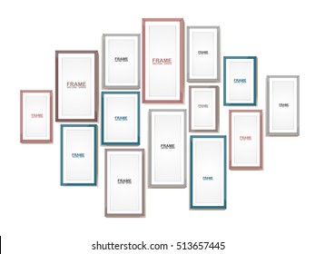Picture frame vector. Photo art gallery