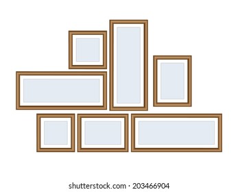 Picture frame vector,Photo art gallery