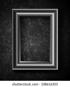 Picture Frame Wallpaper Background. Photo Frame on Grunge Wall