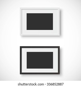 Picture frames on white background