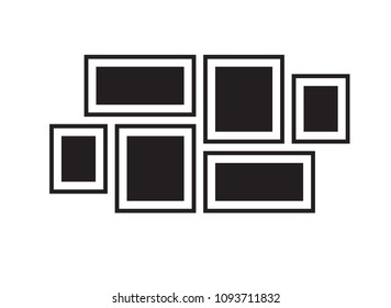 Picture frames. Photoframes mockup.