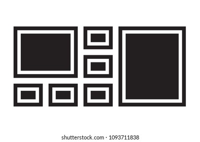 Picture frames. Photoframes mockup.
