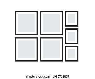Picture frames. Photoframes mockup.