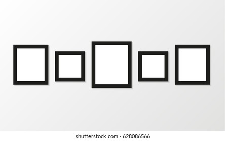 Picture frames. Photoframes mockup. 