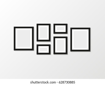 Picture frames. Photoframes mockup. 