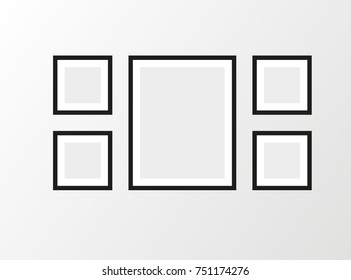 Picture frames. Photoframes mockup. 