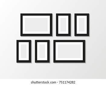 Picture frames. Photoframes mockup. 