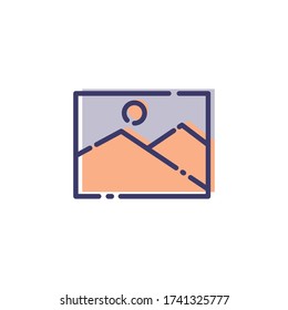 picture gallery flat icon vector design